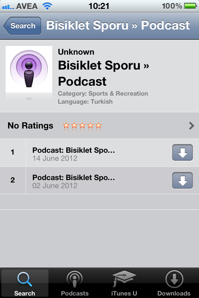 Bisiklet Sporu Podcast Apple iTunes’da